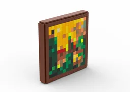 "Albanian" Minecraft Painting with 16x16 Brown Modular Frame