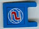 Flag 2 x 2 Square with Flat Edge with Red Number 2 and White Wire Frame Basketball on Blue Background Pattern (Sticker) - Sets 3432 / 3433