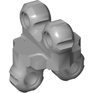 Lego Technic Spike Connector Flexible with Four Holes Perpendicular / Light Bluish Gray