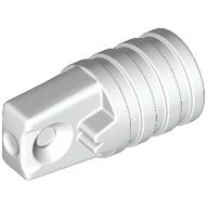 Lego Hinge Cylinder 1 x 2 Locking with 1 Finger and Axle Hole On Ends [No Side Slots] / White