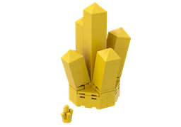 Upscaled Rock Crystal With 5 Points