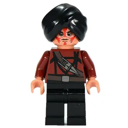 Temple Guard with Dark Red Shirt