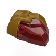 Lego Rock, Jewel in Pearl Gold Holder pattern / Trans-Red