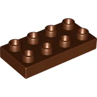 Duplo Plate 2 x 4 / Reddish Brown