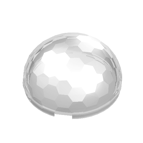 Lego Dome Hemisphere 4 x 4 Multifaceted / Trans-Clear