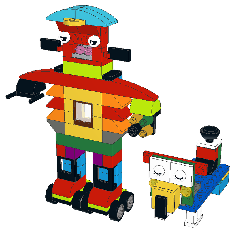 Lego 11001 robot and dog