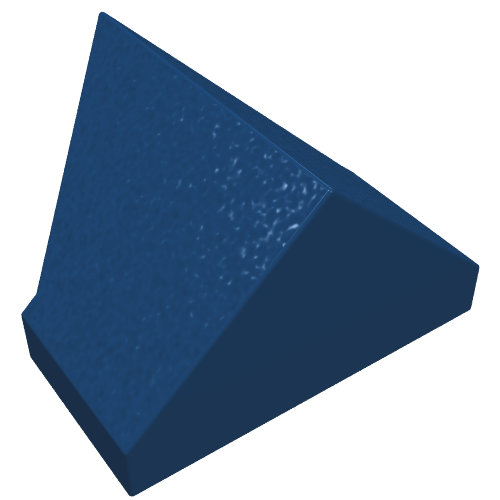 Lego Brick Sloped 45° 2 x 1 Double / Inverted with Hollow Bottom / Dark Blue
