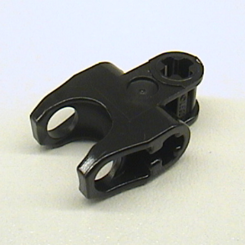 Lego Technic Axle Connector 2 x 3 with Ball Socket [Closed Sides, Squared Ends, Open Lower Axle Holes] / Black