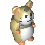 Animal, Hamster with White Face, Whiskers, Back Pack (Hammond) / Tan