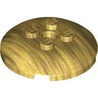 Lego Dish 4 x 4 with 4 Studs / Pearl Gold