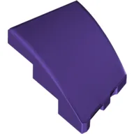 Brick Wedged, Curved 3 x 2 with Stud Notch Left / Dark Purple