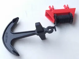 String Reel 1 x 4 x 2 Complete with String and Black Boat Anchor