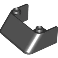 Windscreen 3 x 4 x 1 1/3 with 2 Studs on Top / Black