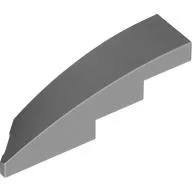 Brick Wedged, Curved 1 x 4 with Stud Notch Right / Light Bluish Gray