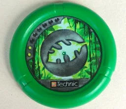 Large Figure Throwing Disk, Amazon / Jungle, 2 Pips, Leaf Logo Print