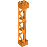 Support 2 x 2 x 10 Girder Triangular Vertical - Type 4 - 3 Posts, 3 Sections / Orange