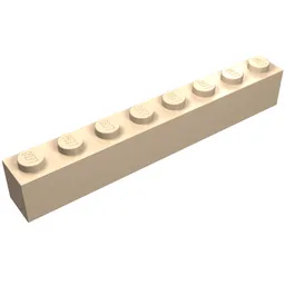 Brick 1 x 8 / Light Nougat