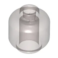 Minifig Head [Plain] [Vented Stud - 2 Holes] / Trans-Brown