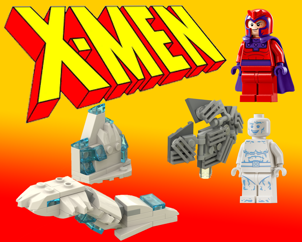 Lego X Mansion: X-Men Small Builds For Ice-Man and Magneto