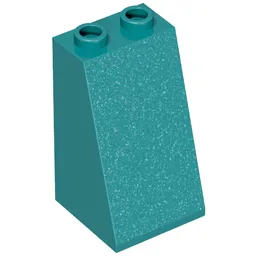 Brick Sloped 75° 2 x 2 x 3 [Hollow Studs] / Dark Turquoise