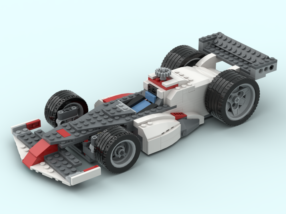 Lego F1 CAR, working steering and V8 engine