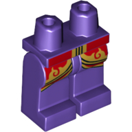Lego Hips and Dark Purple Legs with Red/Gold Trim print / Dark Purple