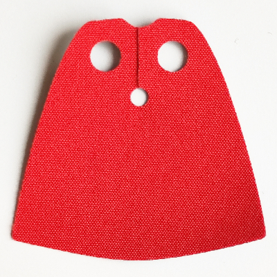 Lego Neckwear Cape, Standard with Black Back [Traditional Starched Fabric] / Red