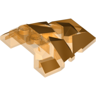 Lego Brick Wedged, Sloped 4 x 4 Fractured Polygon Top with Metallic Gold Facets Print