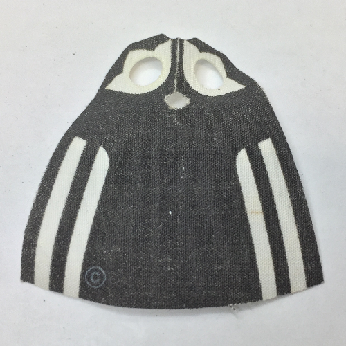 Lego Neckwear Cape, Standard with Black Back and Stripes Print [Traditional Starched Fabric] / White