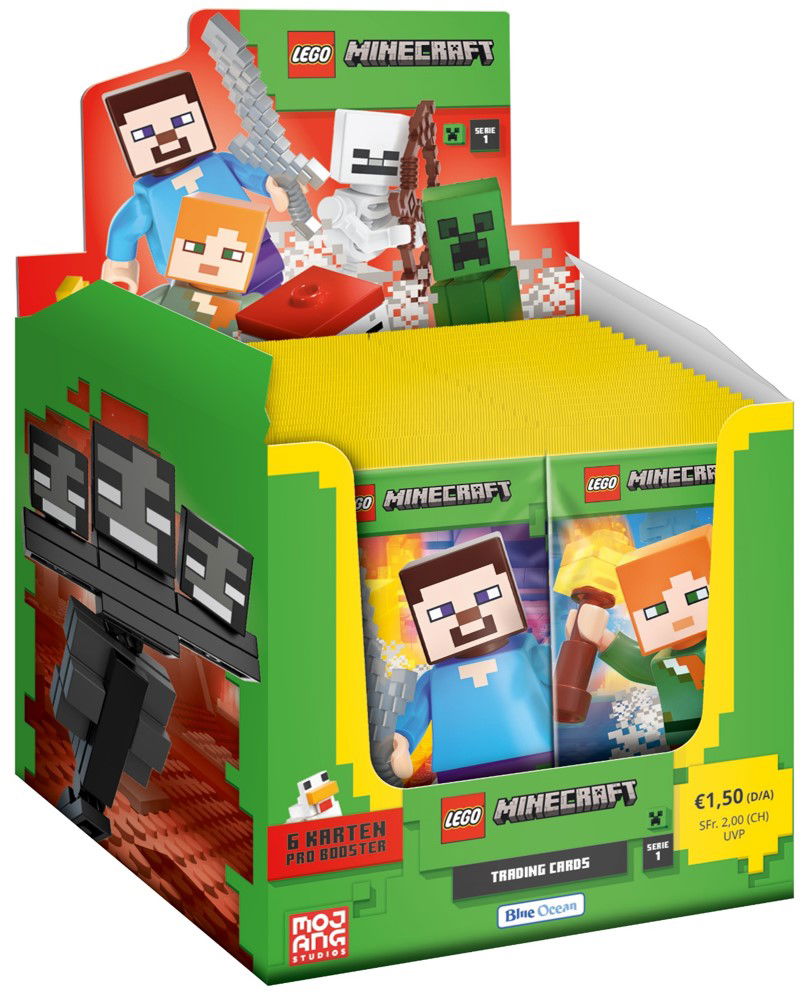 Lego Minecraft Trading Cards Series 1 - Sealed Box (50 Packs)