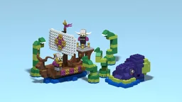 11033 Viking Boat Versus Kraken