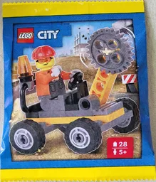 Construction Worker with Rotary Cutter