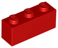 Brick 1 x 3 / Red