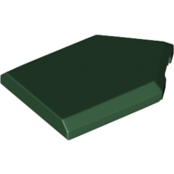 Lego Tile Special 2 x 3 Pentagonal / Dark Green