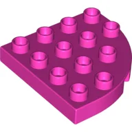 Duplo Plate Round Corner 4 x 4 / Dark Pink