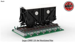 (Black) GWR 12T 4w Ventilated Van (8w)