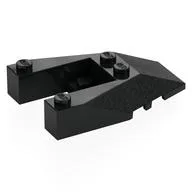 Brick Wedged, Sloped 6 x 4 Cutout, Stud Notches / Black