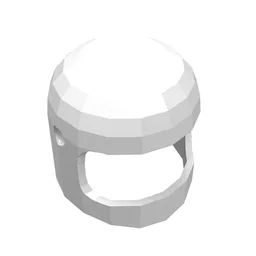 Helmet Classic with Thin Chin Guard and Visor Dimples / White