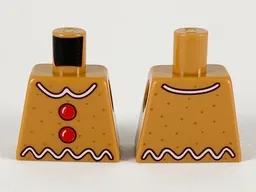 Torso White Icing and Red Buttons Pattern / Medium Nougat