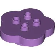 Duplo Flower 4 x 4 x 1 with 4 Top Studs / Medium Lavender