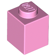 Lego Brick 1 x 1 / Bright Pink