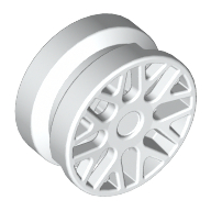 Lego Wheel 11 x 6 with 8 'Y' Spokes [Plain] / White