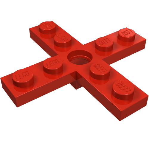 Lego Propeller 4 Blade 5 Diameter with Hole for Rotor Holder / Red