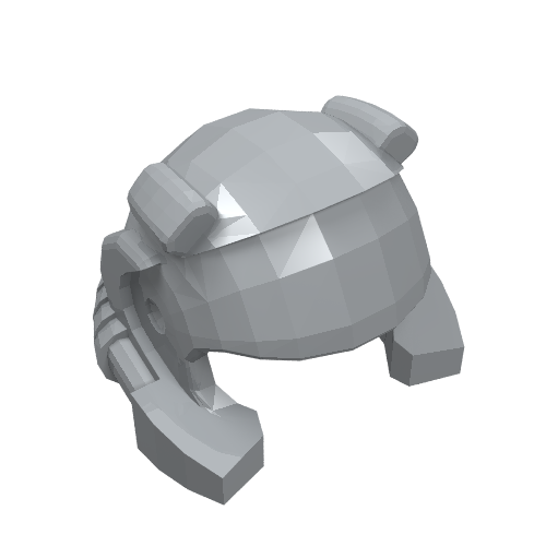 Lego Helmet with Breathing Apparatus and Headlights / Light Bluish Gray