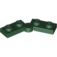Lego Hinge Plate 1 x 4 Swivel Top / Base - Solid Clip [Complete Assembly] / Dark Green