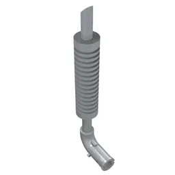 Exhaust Pipe with Technic Pin / Light Bluish Gray