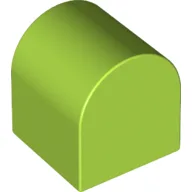 Duplo Brick 2 x 2 x 2 Curved Top / Lime