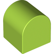 Lego Duplo Brick 2 x 2 x 2 Curved Top / Lime