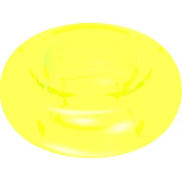 Clikits Bead, Ring, Thick Small with Hole / Trans-Neon Green