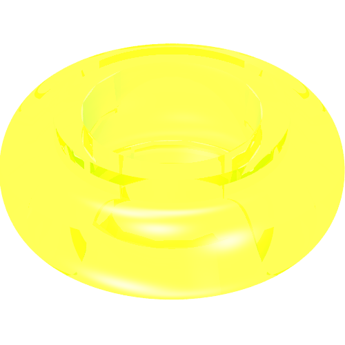Lego Clikits Bead, Ring, Thick Small with Hole / Trans-Neon Green